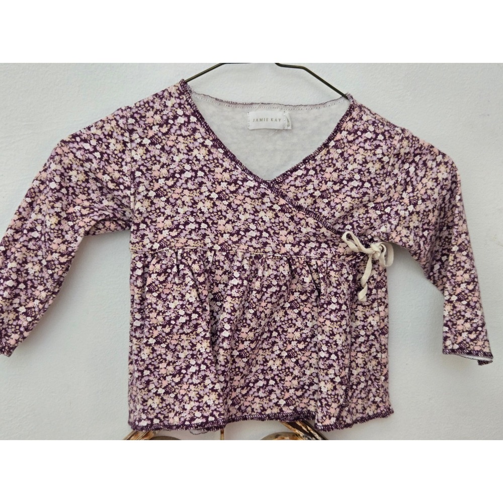 Jamie Kay Floral‎ Long Sleeve Wrap Top Kids Organic Cotton
